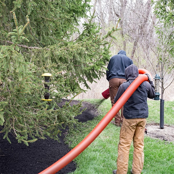 mulch blowing can be used on large and small areas and can reach difficult or inaccessible spots easily